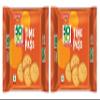 Britannia 50-50 Time Pass Family Pack 160g (Pack of 2) - Sweet and Salty Biscuit-50-50 Family Sharing Biscuit- Crispy and Crunchy Anytime Snack - Cracker Cookies Snacks for Kids view 1