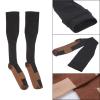 Compression Socks for Women Men, 2 Pairs 20-25mmHg Knee High Socks Compression Stockings for Sport, Athletic, Edema, Diabetic, Varicose Veins, Travel, Pregnancy, Nursing (XXL, Black+Skin) view 4