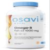 Osavi Omega3 Fish Oil Molecularly Distilled 1000 mg  180 Softgels | Lemon Flavor | EPA & DHA for Heart Health, Brain Function, and Vision I Molecular Distillation for Maximum Purity view 1