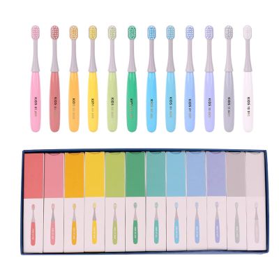 Children's Toothbrush, Pack of 12 with Gift Box, Soft Toothbrush, Suitable for Children Aged 3 to 6 Years