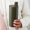 Design Letters SPORTS Leak-proof Water Bottle Olive (500 ml) | Use as gym bottle, smoothie bottle | Includes Shaker ball for mixing energy drinks | BPA & BPS-Free | Dishwasher & Microwave safe view 4