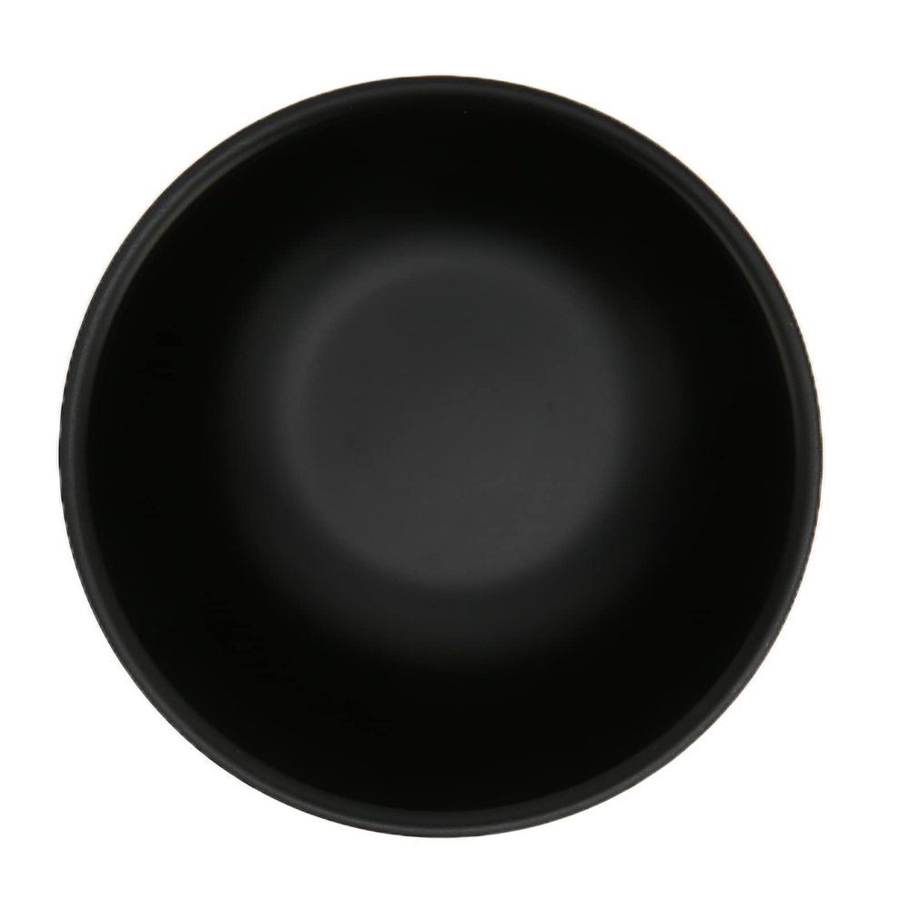 AMONIDA Shaving Bowl, Black Stainless Steel Shaving Bowl Anti Slip Stainless Steel for Travel for Home for On Business Trip for Hotel