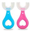 2Pcs Kids Toothbrushes,U Shaped Toothbrush 360All-Round Cleaning Silicone Teeth Brush for Kids 2-6Years(Blue and Pink) view 1