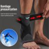 LQSCJS 2 Pack Ankle Brace for Weak Ankles, Adjustable Compression Ankle Support for Men Women Achilles Tendon Support, Stabilize Ligaments, Plantar Fasciiti, Eases Pain Sprained Ankle Pain, Black view 3