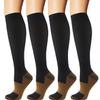 Woaysun 4 Pairs Copper Compression Socks for Men & Women 15-20 mmHg Medical Graduated Compression Stockings for Sports Running Plantar Fasciitis Nurses Shin Splints Diabetic view 1
