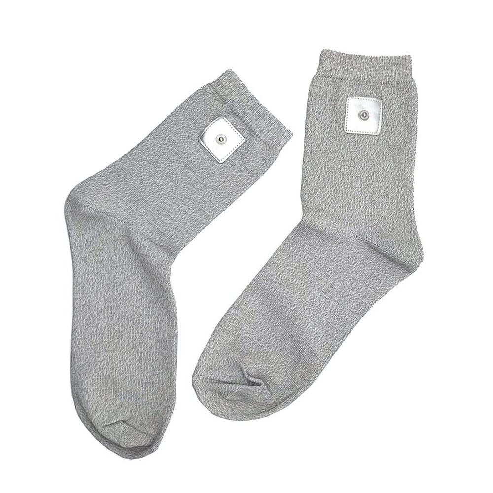 Zyxdk 3/5 Pairs Silver Conductive Sock Electrode Massage Socks, Promote Circulation Sports Injuries Pain Relief for Household Use (Color : 3pcs)