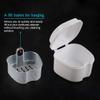 Bnwoinb White Denture Case, Denture Cup with Strainer, Denture Bath Box Teeth Storage Box with Basket Net Container Holder for Travel view 3