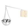 Joyzan Sauna Aroma Bowl, Essential Oil Bowl Cup Stainless Steel Hanging Fragrance Diffuser Container Spa Room Accessories with Swinging Arm Screws for Dry Steam Infrared Wall Mounted Health Care view 1