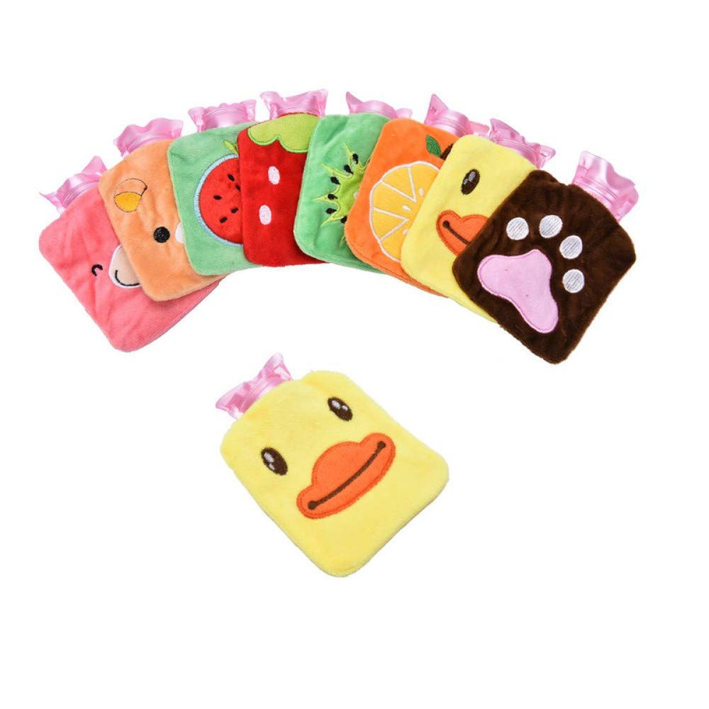 10pcs Cute Cartoon Hand Warm Hot Water Bottle Mini Hot Water Bottles Portable Hand Warmer Pocket Hand Feet Hot Water Bags,Random Colour