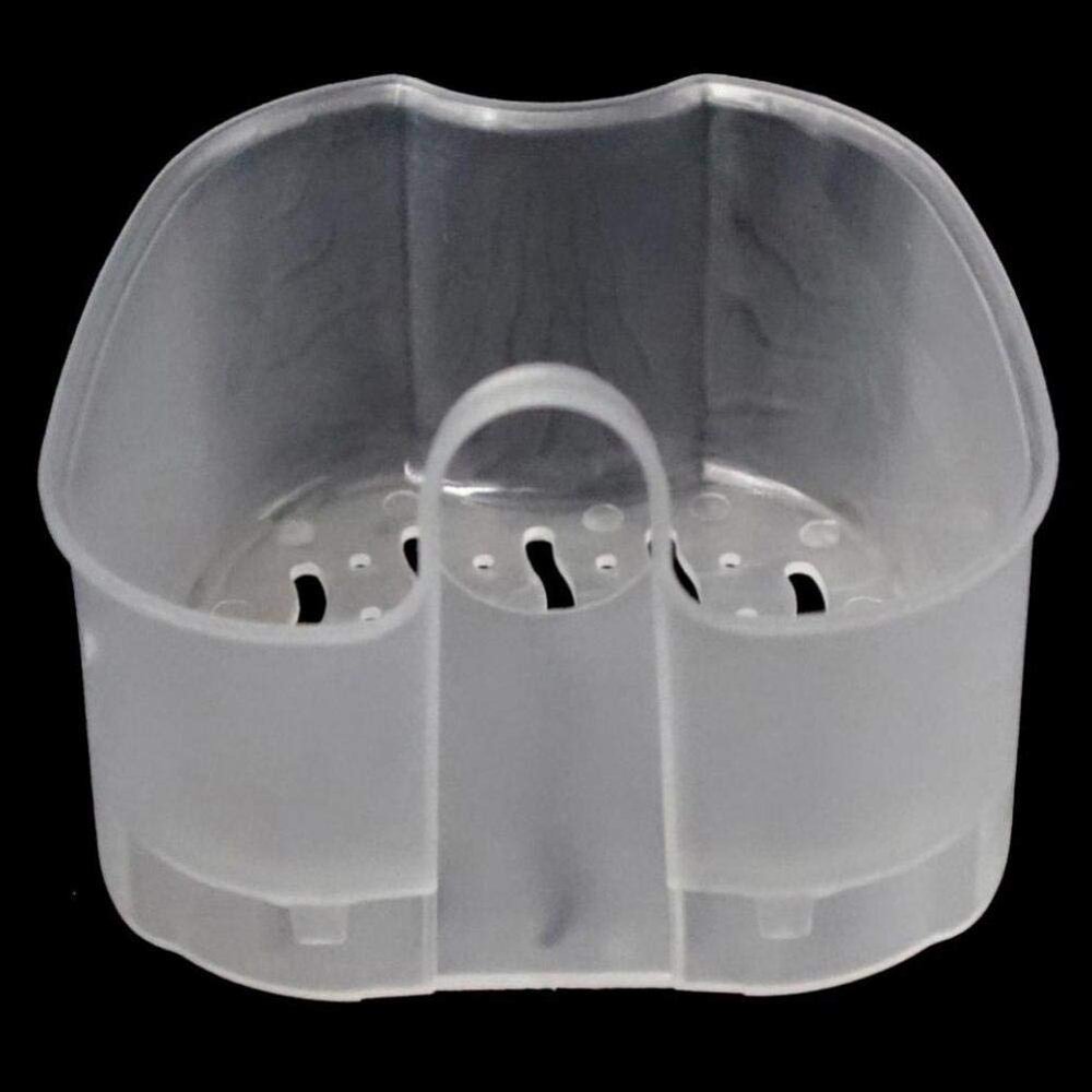 Denture Bath Box Cleaning Teeth Case Dental False Teeth Storage Box with Hanging Net Container Denture Boxs Container