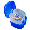 Denture Bath Box Cleaning Teeth Case Dental False Teeth Storage Box with Hanging Net Container Denture Boxs Container view 3