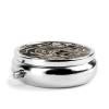 Pill Box Black White & Gold Chic Swirl Modern Abstract Pill Case for Purse Cute Small Travel Round Pill Organizer view 3
