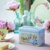 New English Teas Vintage Victorian Power-Blue Tea Caddy with 40 Decaffeinated English Breakfast Teabags view 3