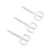 3pcs Small Eyebrow Scissors and Nose Hair Scissor, Beard Moustache Eyelash Nail Trimmer Facial Hair Grooming Scissors for Man and Woman view 1