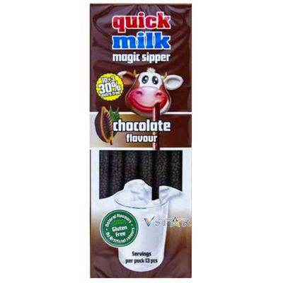 QUICK MILK MAGIC SIPPER STRAWS INSTANT FLAVOURS | NUMBER OF PACKS 02 (CHOCOCOLATE STRAWS)