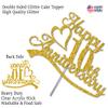 10th Anniversary Cake Topper Gold Glitter, 10 Wedding Anniversary Party Decoration Ideas, Premium Quality, Sturdy Doubled Sided Glitter, Acrylic Stick. Made in USA (10th Gold) view 3