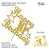 10 Birthday Cake Topper Gold Glitter, Party Decoration Ideas, Premium Quality, Sturdy Doubled Sided Glitter, Acrylic Stick. Made in USA (10th) view 3