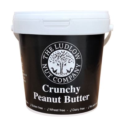 Crunchy Hi-Oleic Peanut Butter by Ludlow Nut - Gluten Free - Source of Vegan Protein - Healthy Snack - Contains Dry Roasted Peanuts and Himalayan Pink Salt