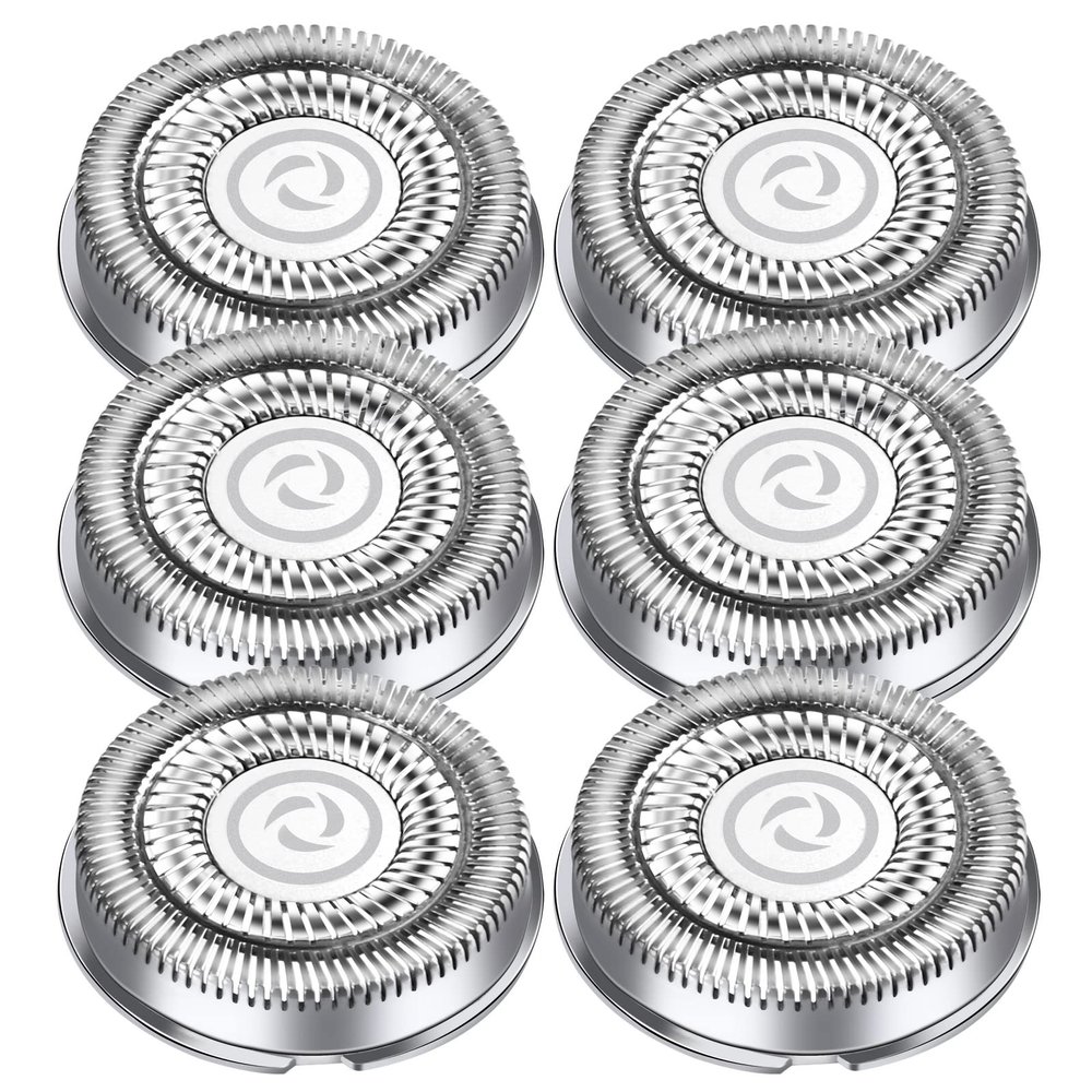 6 Pack Replacement Shaver Heads for Philips Aquatouc, Compatible with Series 1000, 2000, 3000, 5000 Replacement Blades Electric Shaver Heads Compatible with Phillips Series AT8xx, AT7xx, PT8xx, PT7xx
