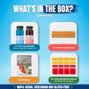Bubble Tea Kit (Serves 16) - Blue Grape & Strawberry with Mango & Strawberry Popping Boba, Fruit Tea Concentrate, Low Calorie, Low Sugar view 2