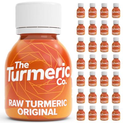 The Turmeric Co. Fresh Turmeric Shots | 28 Shots | Daily Health & Boost Immunity | Joint Support | Natural Vegan Cold-Pressed Ingredients | No Preservatives | No Added Sugar