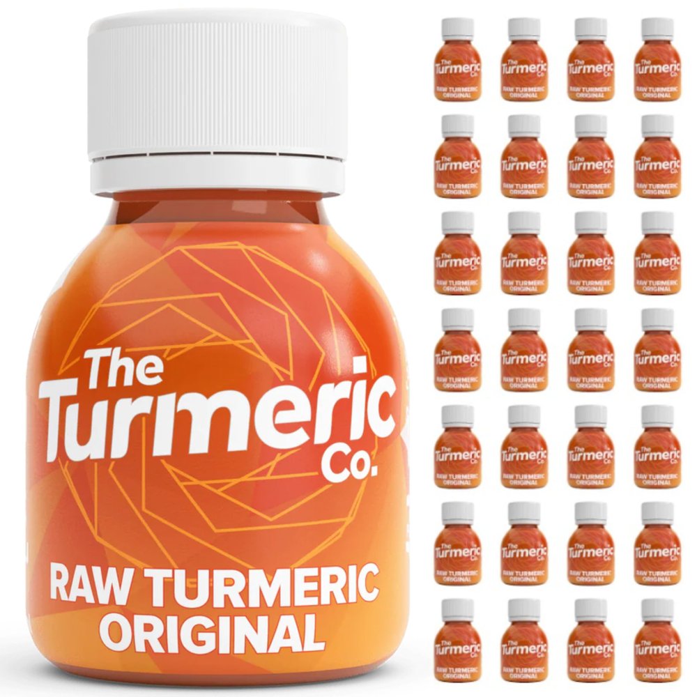 The Turmeric Co. Fresh Turmeric Shots | 28 Shots | Daily Health & Boost Immunity | Joint Support | Natural Vegan Cold-Pressed Ingredients | No Preservatives | No Added Sugar
