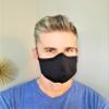 Comfortable BioSmart Fabric Face Mask with Adjustable Silicone Earpieces and Nosepiece (Large 5 x 5.5 in) view 2