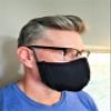 Comfortable BioSmart Fabric Face Mask with Adjustable Silicone Earpieces and Nosepiece (Large 5 x 5.5 in) view 3