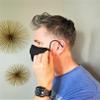 Comfortable BioSmart Fabric Face Mask with Adjustable Silicone Earpieces and Nosepiece (Large 5 x 5.5 in) view 4