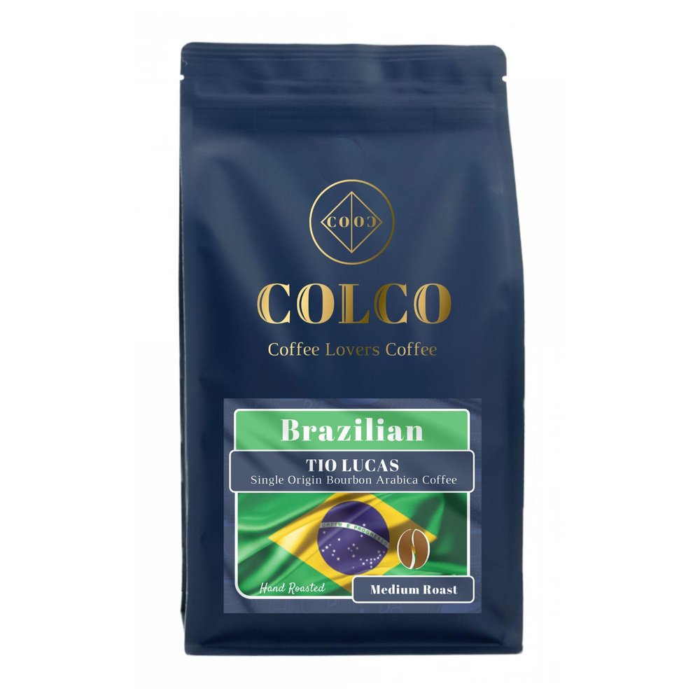 BRAZILIAN Single Origin Coffee | Tio Lucas | Arabica Bourbon | Medium Roast | Roasted Coffee Beans (1kg Resealable Bag)