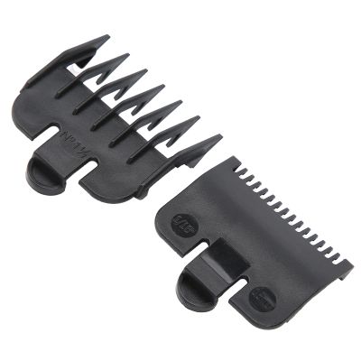 Clipper Guards Cutting Guides, Easy Buckle Easily Position Control Length Humanized Design Attachment Guide Combs Complete Accessories for Barber Shop(black)