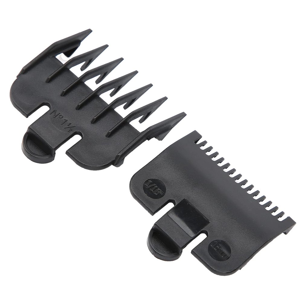 Clipper Guards Cutting Guides, Easy Buckle Easily Position Control Length Humanized Design Attachment Guide Combs Complete Accessories for Barber Shop(black)