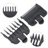 Clipper Guards Cutting Guides, Easy Buckle Easily Position Control Length Humanized Design Attachment Guide Combs Complete Accessories for Barber Shop(black) view 2
