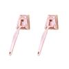 2 PCS Comfortable Grip Long Handled Washing Brush, Indoor Kitchen Push Broom Scrubbing Brush Sink Cleaning Emery Cloth Brush(Pink, Scouring pad) view 1