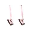 2 PCS Comfortable Grip Long Handled Washing Brush, Indoor Kitchen Push Broom Scrubbing Brush Sink Cleaning Emery Cloth Brush(Pink, Emery) view 1