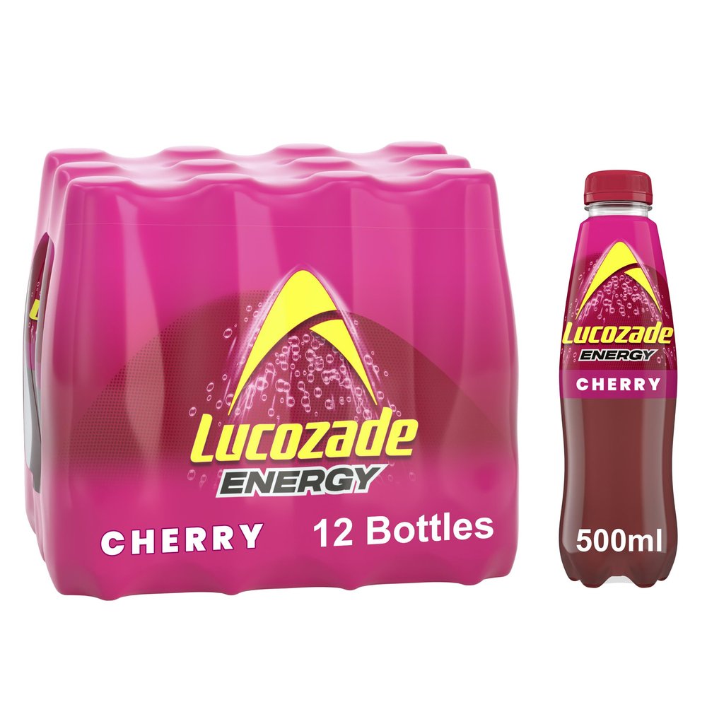 Lucozade Energy Cherry 12 x 500ml bottles