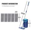 FURUIWUFENG mop Flat Squeeze Mop with Bucket 360 Degree Rotation Free Hand Washing Floor Cleaning Mop Microfiber Mat for Wet and Dry window cleaning kit (Color : DR-BHW129) view 2
