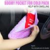 BNRendles Hysterectomy Seatbelt Pillow for Post Surgery, Hysterectomy Recovery Must Have, Abdominal Pillows with Ice/Hot Pocket Tummy Tuck Cushions Seat Belt Padding Protectors, Minky Dot Lavender view 4