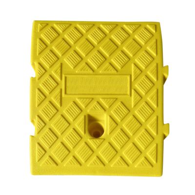A/A Portable Lightweight Curb Ramps, Heavy Duty Plastic Threshold Ramp Kit, Rubber Threshold Ramp For Driveways,Car, Truck,mobility Scooters,wheelchair (Size C:yellow-25x27x11CM), Black
