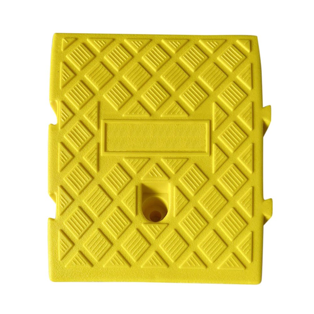 A/A Portable Lightweight Curb Ramps, Heavy Duty Plastic Threshold Ramp Kit, Rubber Threshold Ramp For Driveways,Car, Truck,mobility Scooters,wheelchair (Size C:yellow-25x27x11CM), Black