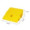 A/A Portable Lightweight Curb Ramps, Heavy Duty Plastic Threshold Ramp Kit, Rubber Threshold Ramp For Driveways,Car, Truck,mobility Scooters,wheelchair (Size C:yellow-25x27x11CM), Black view 3