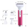 Electric Razor for Women Removal for Body Nose Hair Trimmer Face Shavers Eyebrow Legs Armpit Bikini Area Pubic Underarms Painless Rechargeable Portable 5 in 1 Womens Razors Set view 2