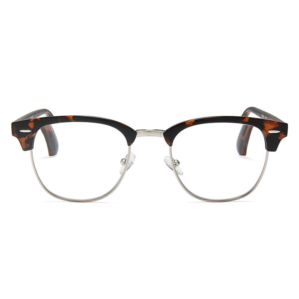 2SeeLife Premium Half Rim Reading Glasses Women & Men - Fits all Face Shapes, Metal & Sturdy Readers, Spring Hinges, Brown Tortoise, +1.25