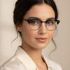 2SeeLife Premium Half Rim Reading Glasses Women & Men - Fits all Face Shapes, Metal & Sturdy Readers, Spring Hinges, Matte Black, +3.00 view 3