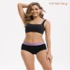 INNERSY Period Pants Black Menstrual Knickers Light Flow Leak Proof Underwear Hipster Panties 3 Pack(18, Colourful Black) view 2