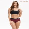 INNERSY Period Pants for Women Washable Menstrual Underwear Light Flow Leakproof Briefs Pack of 3 (8, Marl Grey/Burgundy Red/Lake Blue) view 2