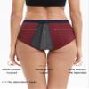 INNERSY Period Pants for Women Washable Menstrual Underwear Light Flow Leakproof Briefs Pack of 3 (8, Marl Grey/Burgundy Red/Lake Blue) view 4