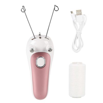 Electric Threading Epilator,Handheld Body Facial Hair Remover Physical Threader Hair Removal Tool for Face Arm Leg(Pink)