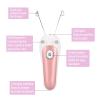 Electric Threading Epilator,Handheld Body Facial Hair Remover Physical Threader Hair Removal Tool for Face Arm Leg(Pink) view 2