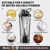 FANS-ONE Electric Shaker Bottle, Premium Electric Protein Shaker Blender Bottle Made of BPA Free, 24 OZ Gymix Protein Powder Shake Mixer Cup for Pre Workout(Black),22 oz view 3